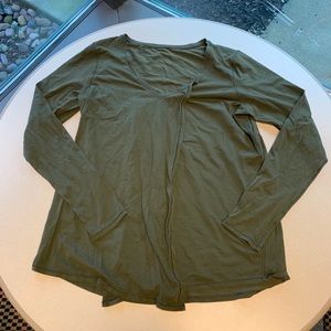 Hunter Green Lululemon Long Sleeve Top